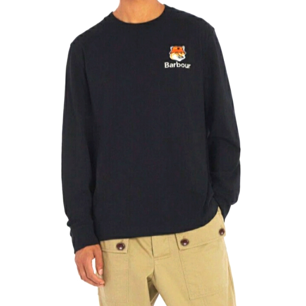[NEW] Barbour X MAISON KITSUNE: Fox Head Long Sleeve Shirt for Men